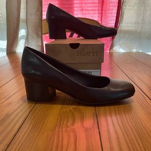 Born Amery Leather Heels - Size 8.5.